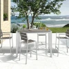 Resort  6 Seater High Table Stool Chair Patio Pub Furniture  Aluminum Metal Outdoor  Bar Sets