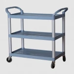 Restaurant Equipment plastic 3 layers hospital service cart trolleys