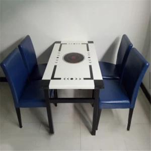 Restaurant Tables with Grill, restaurant hot pot table marble top