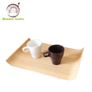 Restaurant Wood Serving Tray Buffet Tray With Handle