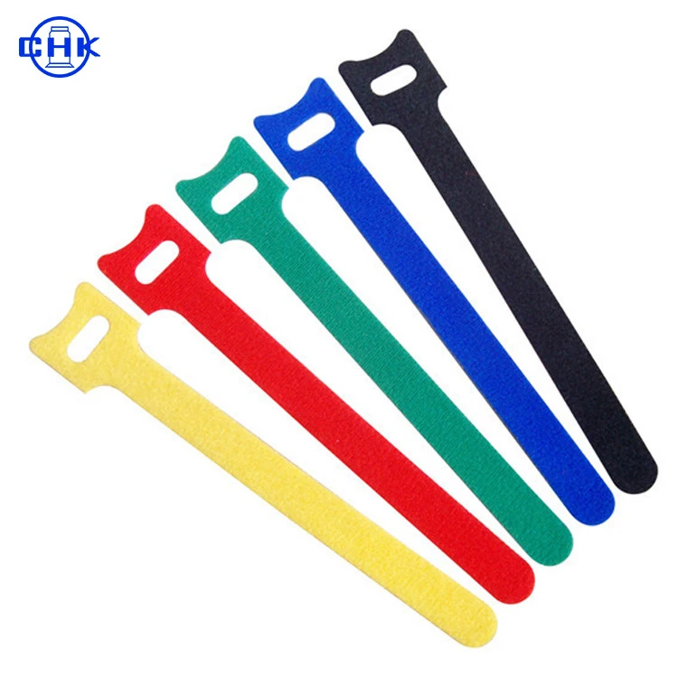 Reusable Adjustable Colorful Back to Back Hook and loop Strap Nylon cable tie Fastener