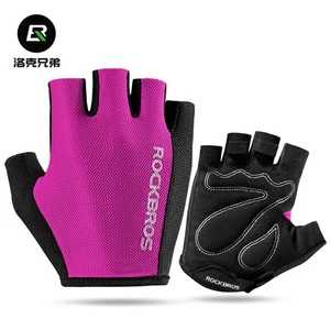 ROCKBROS 2018 Breathable Gym Sports Training Gloves Short Finger Cycling Gloves Quakeproof Half Finger Bicycle Gloves