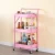 Import rolling tool foldable hand storage pink rolling shelving 4 layer cart from China
