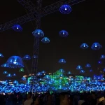 Romantic beautiful jellyfish light for holiday decoration fiber optic light