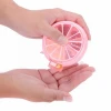 Rotating plastic fruit weekly 7 slots round pill box
