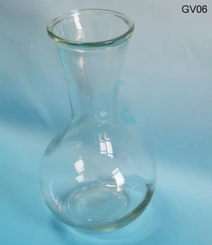 round bottom clear glass flower vase