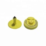 Round closed RFID 134.2khz FDX-B TPU ICAR numbering sheep animal tracking  EID Ear tag for pig