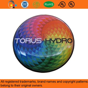Round custom full color logo epoxy dome sticker