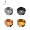 Round Handmade CUPC SS304 Commercial Stainless Steel Sinks Gold Color Bathroom Sink