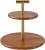 Import Round marble cake stand with wooden base pedestal for catering hotels buffet pastry server dessert platter handmade hot selling from India