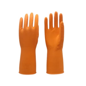 rubber hands washing spray flock lined latex rubber household gloves