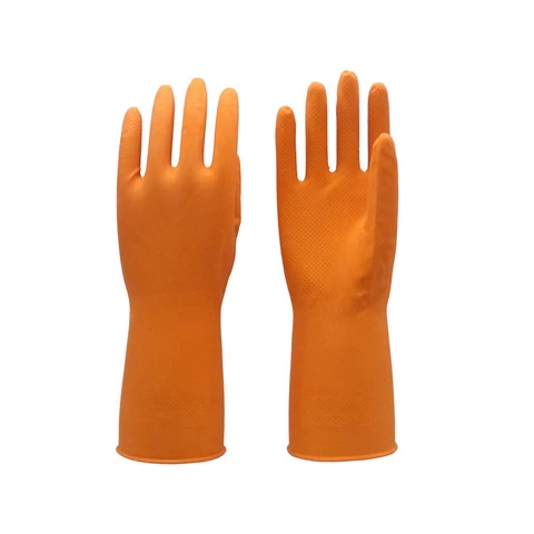 Buy Rubber Hands Washing Spray Flock Lined Latex Rubber Household Gloves From ZHANGJIAGANG AIBON