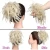 Import S-noilite elastic band updo style ponytail straight mixed Messy Scrunchie chignon hair pieces from China