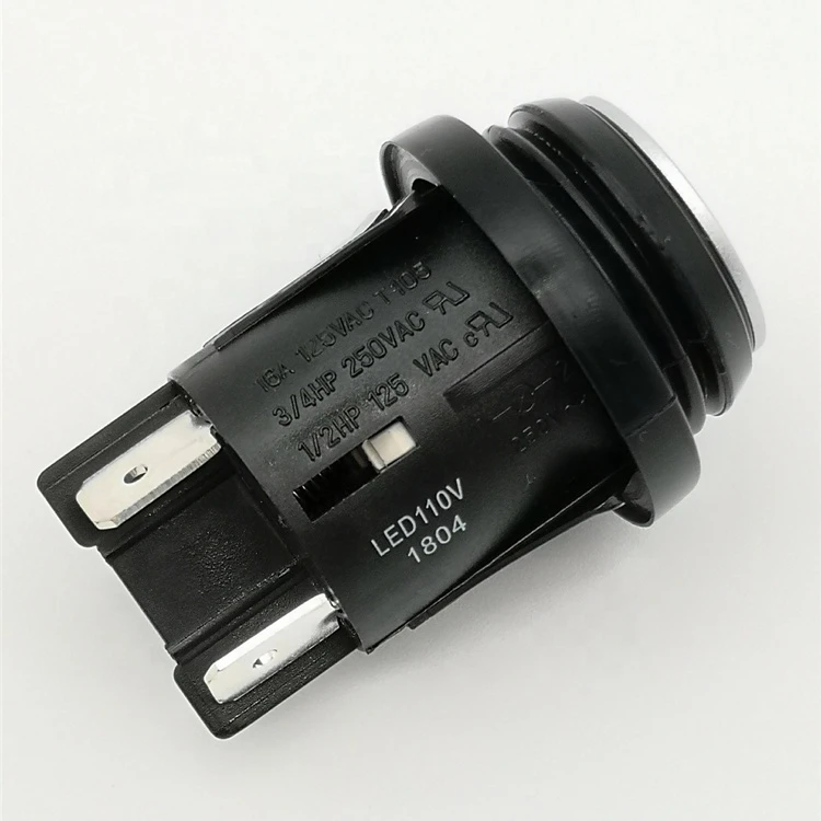 SAJOO Momentary Flush Push Button Switch On-Off Button Switch 10A 250VAC Plastic Round Power Symbol Switches Custom Wholesale