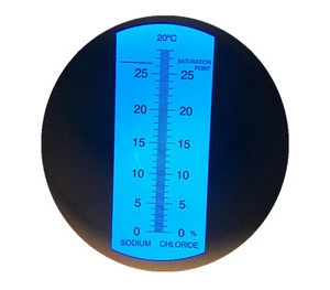 salinity measuring instrument portable Salinity Refractometer 0-28% ATC in testing equipment