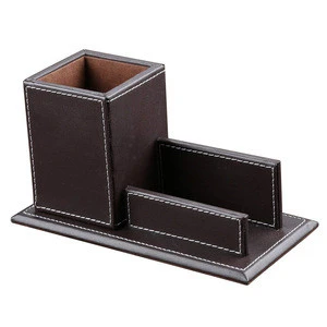 School Desk Leather Stationery, Leather Office Supplies