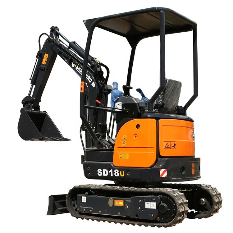 SD18U China Shanding Tracked mini excavator for road construction equipment With rubber track 1800kg