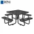 Import Seaside Metal Black Outdoor Tables And Chairs Outdoor Patio Picnic Table Dining from China