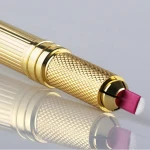 Semi Permanent Eyebrow Eyeliner Makeup Double Pen Tips Microblading Pen Gold Manual Blades Travel Size Tattoo Gun Professional
