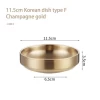 Serving Stainless Soy Sauce Dish Stainless Steel Soup Korean Double Layer Dish Kimchi Plate Sushi Dipping Bowls
