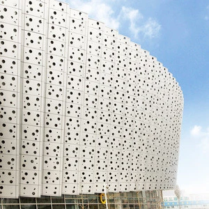 SGS Fire rated perforated metal wall cladding panels aluminum veneer