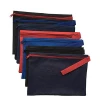 Simple Fashion Black Handle Strap Zipper Safe Accessories Polyester Document File Bag