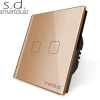 Smartdust Smart Home Light intrerupator Touch modern wall stair Switch 2 gang 2 way
