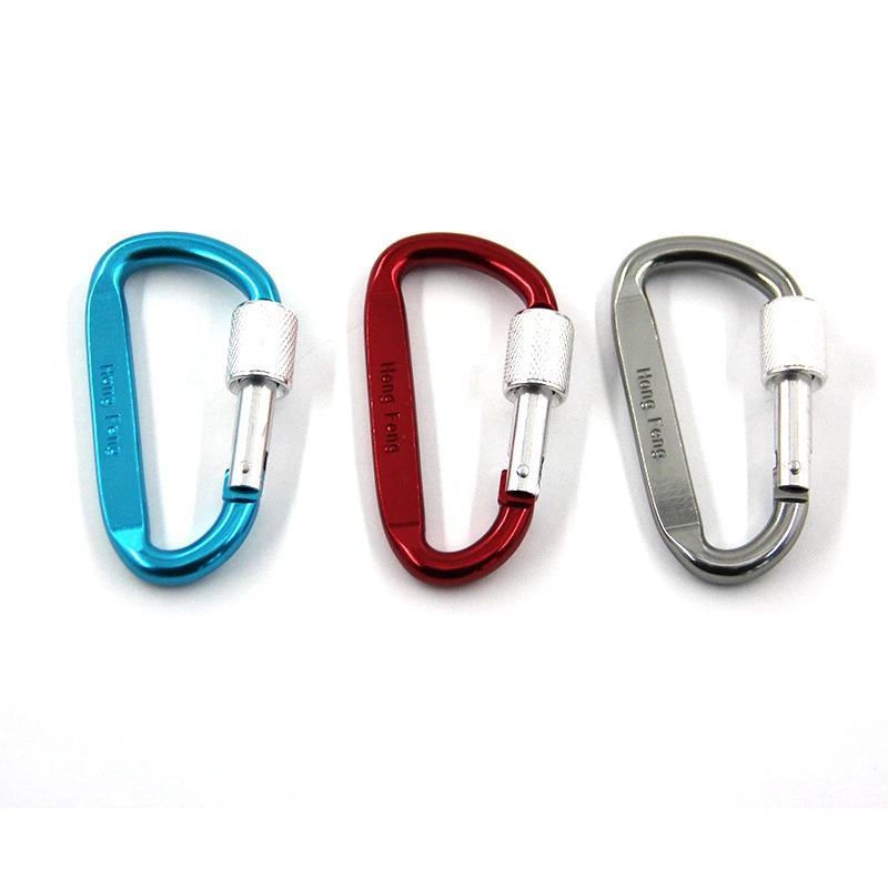 snap hook colorful aluminum alloy carabiner factory direct sale high quality aluminum alloy carabiner