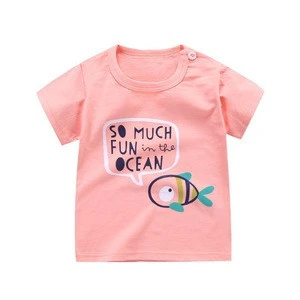 Soft cotton wholesale funny print branded t shirts cheap oem baby printing t shirt