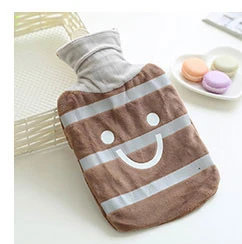 Soft touching cute animal rubber high quality hot water bottle with cover