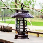 Solar Rechargeable Electric Pest Control Product Outdoor Mosquito Killer UV Bug Zapper