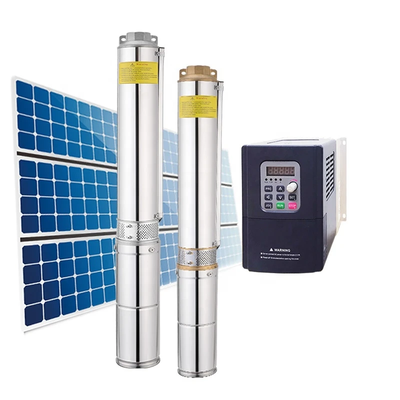 solar well pump system 300m water head submersible solar pump 380v three phase acdc convertible solar pump