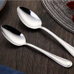 Solid Silver Cutlery Set 30-Piece Stainless Steel Cutlery Box Set Flatware Set Service For 6