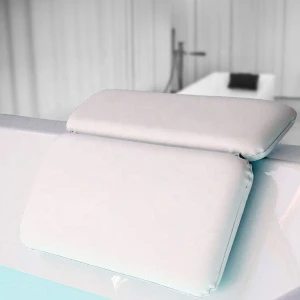 Spa Bath Pillow Suction Cups Bathtub Pillow Waterproof Bath Pillow 2 Panel Design for Shoulder &amp; Neck amazon Support