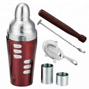 Stainless Steel Cocktail Shaker Set luxury Bartender bar kit tools