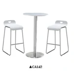 Stainless steel frame coffee shop table and chair high top bar tables and chairs CA142