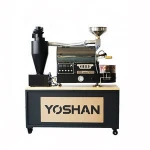 Stainless Steel Hot Air Double-walled Drum Coffee Roaster/ Commercial Coffee Roaster