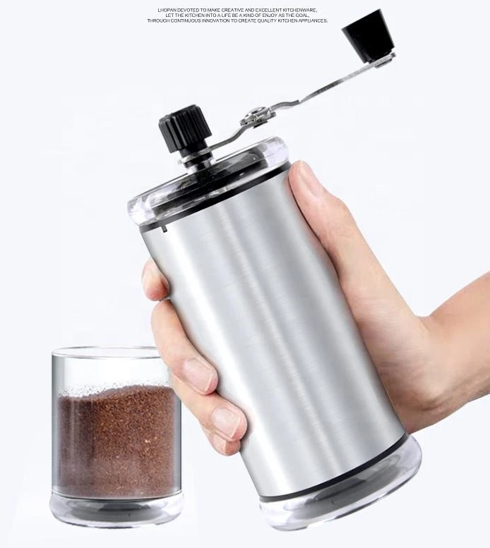 Stainless steel mini manual coffee grinder mill/handheld Mini coffee bean grinder