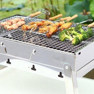 Stainless Steel Popular portable Outdoor Garden Barbecue Grill Charcoal Camping Folding BBQ Grill