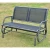 Import Steel Frame Mesh Fabric Double Garden Patio Swing Glider Bench Chair with Armrests from China