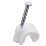 Steel nail wire clip manufacturer 6mm circular plastic wire clip wire clip fixed metal wall nail wholesale