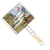 Import steel with wooden handle supplies grille beef steak fish net for BBQ tools from China