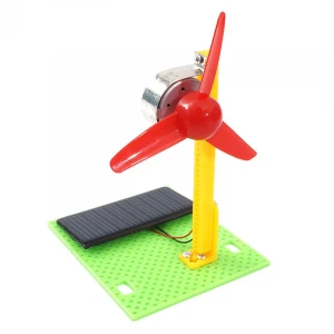 Stem educational science diy kit children learning toy mini solar generator fan