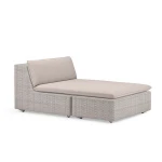 Stylish all weather aluminum frame outdoor chaise lounge rattan chaise lounge indoor