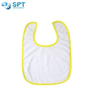 sublimation blank polyester plain white baby bibs wholesale