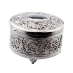 Supply Custom High Quality Zinc Alloy Circular Jewelry Box at Factory Price