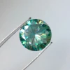 Synthetic moissanite diamond green color round brilliant cut jewelry wholesale price loose gemstone