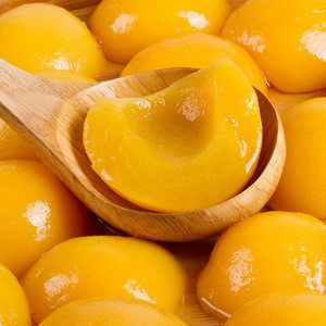 Syrup Preserved canned food yellow peach fruit in tin cans 425g