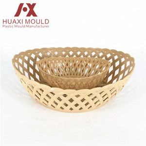 taizhou mould maker Plastic Injection rattan basket mould pancake snack desserts container mold