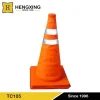 TC105 45CM Factory Supply Cloth PP base Orange Retractable Traffic Cone For Roadway Safety